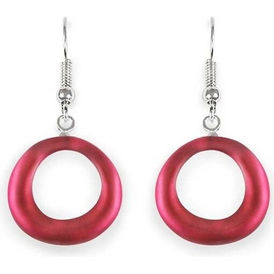 LAMOUR náušnice Loops růžové L0043R