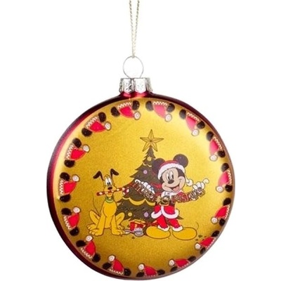 Disney Vánoční ozdoba Disk Mickey & Pluto Kurt Adler