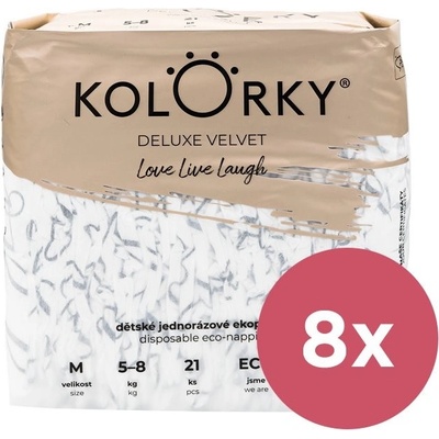 KOLORKY DELUXE VELVET eko so zamatovým povrchom M 5-8 kg 168 ks