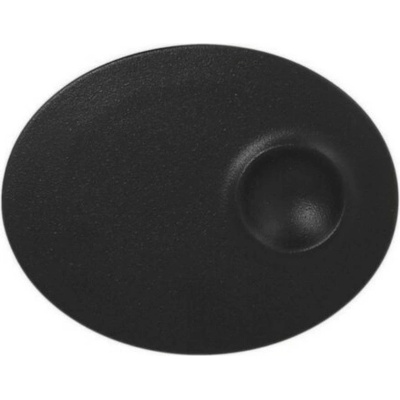 RAK Porcelain Talíř mělký s důlkem 18 x 10 cm černá RAK-NFMROP18BK