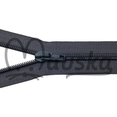 Zip spirálový bundový 5mm dělitelný délka 50 cm - TMAVĚ ŠEDÁ