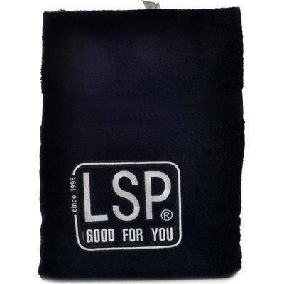 LSP nutrition Velká osuška černá s logem LSP 140 x 70 cm