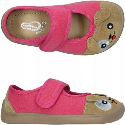 3f freedom for feet detské papuče na suchý zips ružové