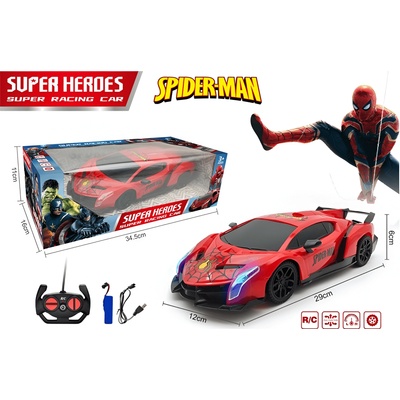 Кола на Спайдърмен с радиоуправление, акумулаторни батерии, светлинни ефекти 1853-1А