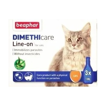 Beaphar Dimethicare Line On - Противопаразитни ампули спот он 3 броя за котки без инсектицид