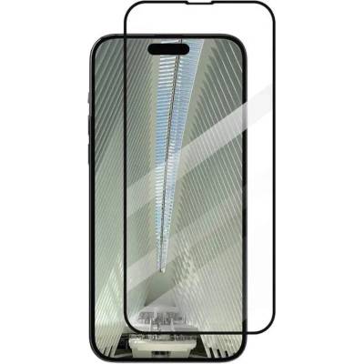 SwitchEasy Glass 9H Full Cover Tempered Glass - калено стъклено защитно покритие за дисплея на iPhone 14 Pro (черен-прозрачен)