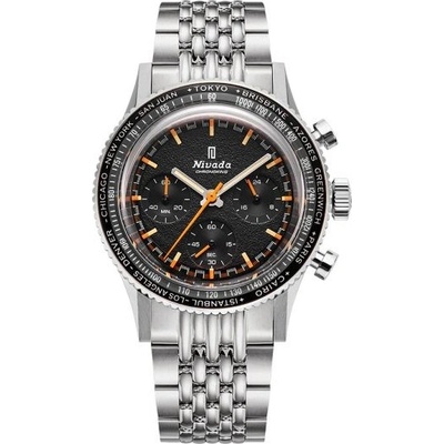 Nivada Grenchen Chronoking Meca Inter. Bezel Beads of Rice