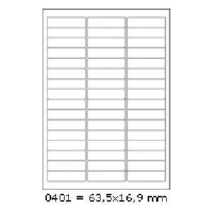 CDRmarket Самозалепващи етикети 63, 5 x 16, 9 mm, 48 етикета, A4, 100 листа (R0ECO.0401.A)