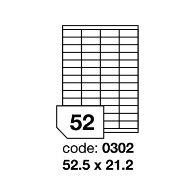 Rayfilm R0102.0302D odnímatelné etikety 52,5x21,2mm 300 listů