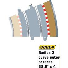 Scalextric vonkajšia krajnica SPORT Outer Border Curve R3/22,5° 4 ks k 8204