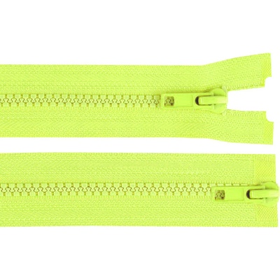 Zip kostěný No 5 dělitelný 2 jezdce / dvoucestný 75 cm bundový Varianta: 229 žlutá neon, Balení: 1 ks