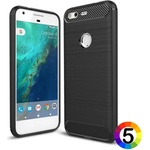 Google Pixel Удароустойчив Carbon Fiber Калъф и Протектор