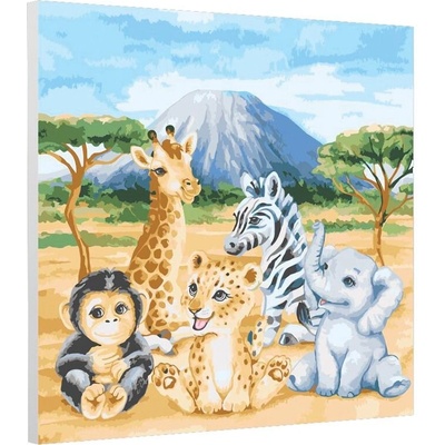 Craft Buddy Творчески комплект, Craft Buddy, Рисуване по номера, Сафари, 30 х 30 см