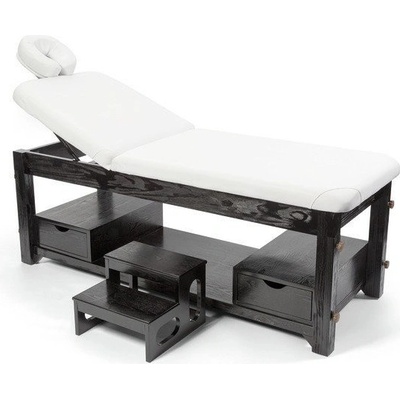 ZEN masážny stôl 184x70cm + schodík tmavé drevo