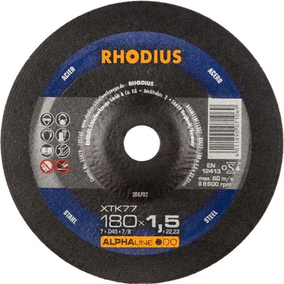 RHODIUS Extra tenký řezný kotouč XTK77 180 x 1,5 x 22,23 ALPHAline 208702