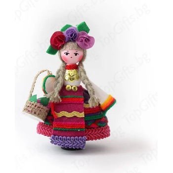 Image 1 of Дървена кукла момиче в носия /с парфюм роза/