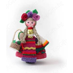  Дървена кукла момиче в носия /с парфюм роза/ - topgifts - 16,62 лв