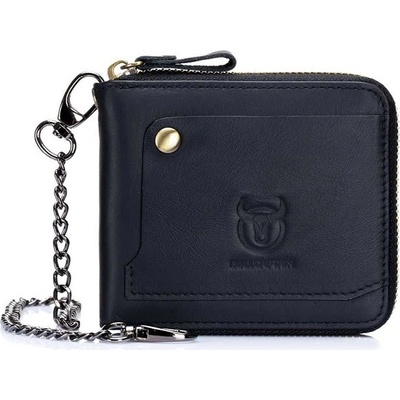 Bullcaptain kožená peňaženka s retiazkou Gwen BULLCAPTAIN QB022s2 čierna