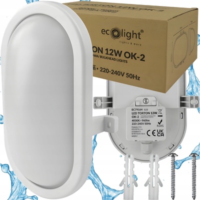 Eco Light LED TORTON 12W 4000K 960lm IP54 ZATÍM BÍLÁ EC79164