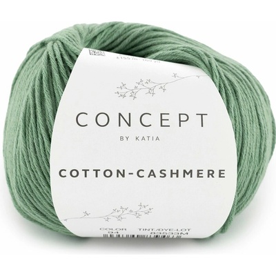 COTTON-CASHMERE Katia Farby COTTON-CASHMERE: 94 avanturínová zelená - NOVÁ