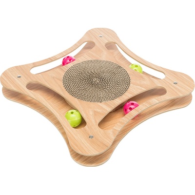 Trixie Škrábadlo v dřevěném rámu s hračkami 35 x 4 x 35 cm