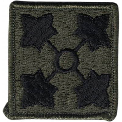 Nášivka US Army 4th Infantry Division - olivová-čierna