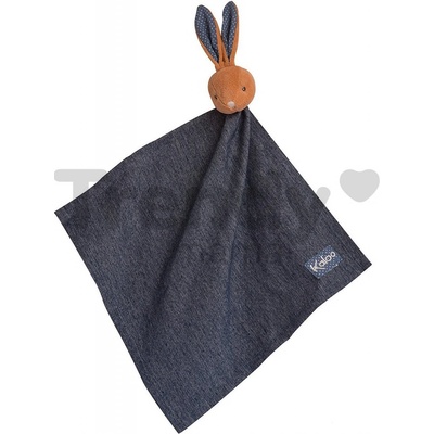 Kaloo plyšový zajačik na maznanie Blue Denim