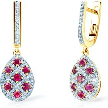 Image 1 of SAVICKI обеци: два цвята злато. рубини. диаманти