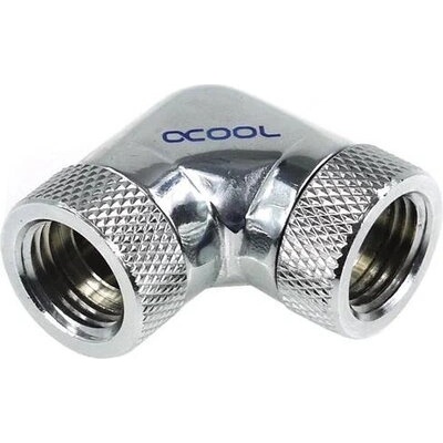 Alphacool Адаптер Alphacool HF, L-конектор 90°, G1/4 - G1/4, Вътрешна резба, Сребрист (AC-64200)