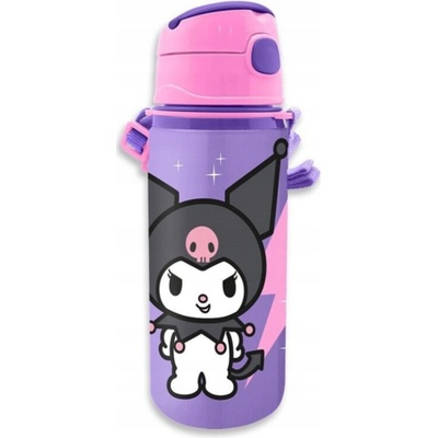 Kids Euroswan Kuromi fľaša na pitie hliníkový 600 ml