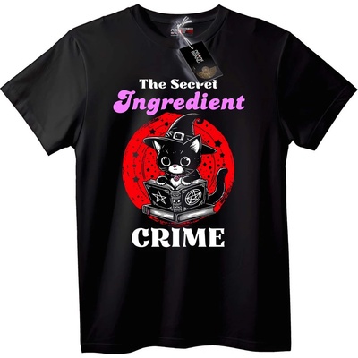 NOONEBRAND Тениска Котка-вещица с таен съставка - XL, Black