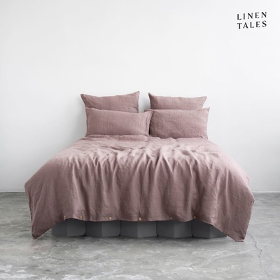 Linen Tales Розов ленен чаршаф за двойно легло 200x220 cm - Linen Tales (LT-DCS-200x220/50x70-AR)