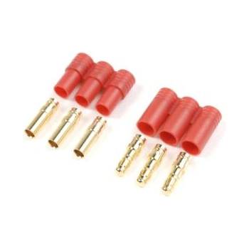 Revtec Позлатен конектор 3.5mm 3-пинов пластмасов корпус (1 чифт)