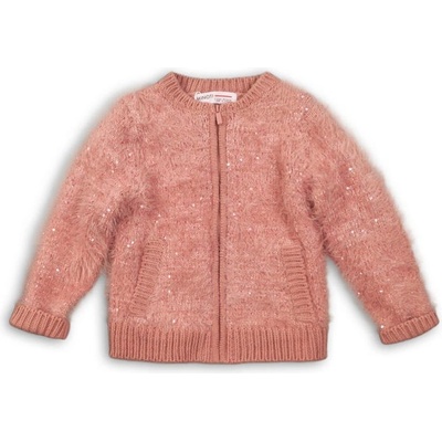 Minoti Bunda dievčenská chlpatá do pásu celoprepínací ARTISAN 1 růžová