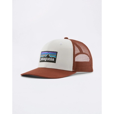 Patagonia P-6 Logo Trucker Hat white w/rusty red