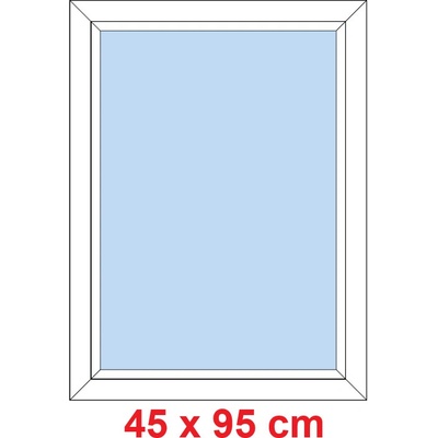 Soft Plastové okno 45x95 cm, FIX neotevíravé, Antracit struktura/bílá