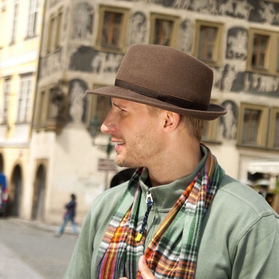 Pánský plstěný klobouk rezavá – Zboží Mobilmania