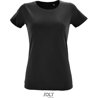 SOL'S REGENT FIT / Дамска тениска Slim Fit - тъмночерна XL (252758n1104)