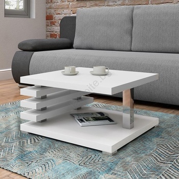 Image 1 of Mirjan24 Масичка за кафе KYOTO 31x60 см матово бял (MJ0013)