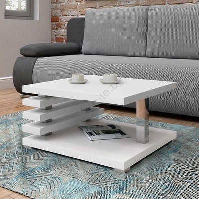 Mirjan24 Масичка за кафе KYOTO 31x60 см матово бял (MJ0013)