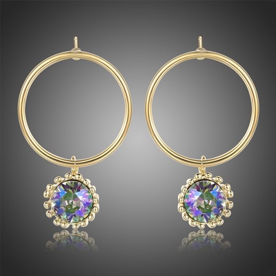 Victoria Filippi náušnice Swarovski Elements Viola E0381 Fialová