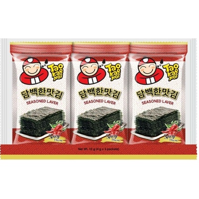 Tao Kae Noi Laver Hot Spicy Seaweed Pack 3x4g 12g THA