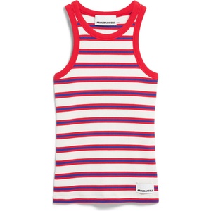 Armedangels Дамски топ Armedangels Women's Kanitaa Stripes Top - Light Oatmilk / Mars Red / Dynamo Blue - размер XL (916-4509-0715)