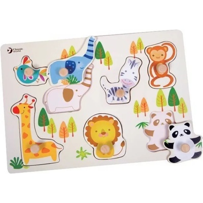 Classic World Детски дървен пъзел "Зоологическа градина" Classic World