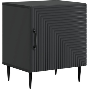 vidaXL Нощен шкаф Черно 43 x 34, 5 x 50 см Инженерна дървесина (894797)