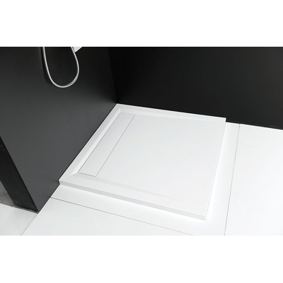 Polysan ARENA 90x90x4cm 71601 se záklopem čtvercová z litého mramoru