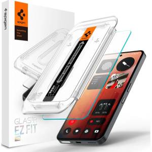 Spigen Стъклен Протектор за Nothing Phone 3A Pro/ 3A, Spigen Glas. tR EZ Fit, Прозрачен (AGL09429)