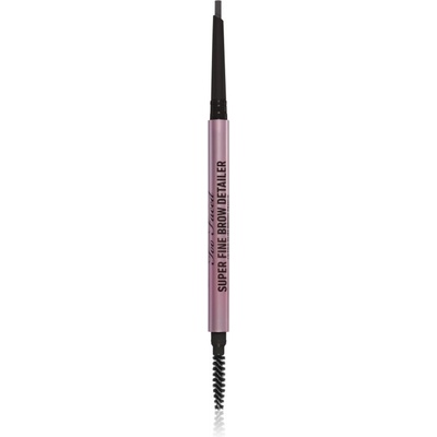 Too Faced Super Fine Brow Detailer Eyebrow Pencil dlhotrvajúca ceruzka na obočie Soft Black 0,08 g