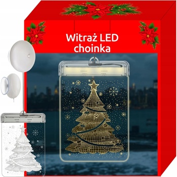 Malatec 17225 Závesná vianočná 3D LED dekorácia svietiaci stromček