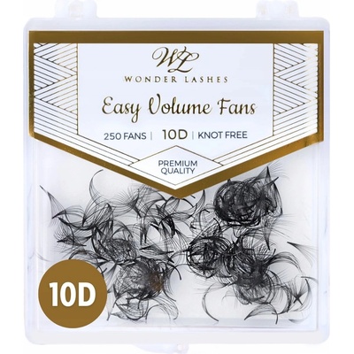 Easy Volume Fans 10D 0,07 - D, 14 mm vějířky pro objemové prodlužování řas